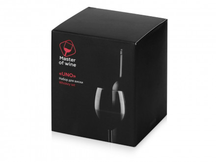 Набор для виски: 1 бокал, 3 камня, мешочек, коробка