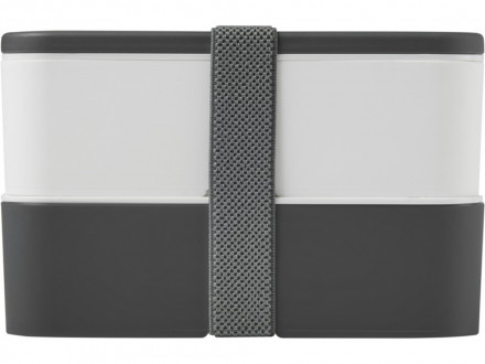 Двухслойный ланчбокс MIYO, серый/белый