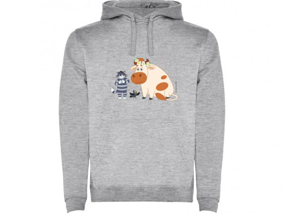 Толстовка с капюшоном Простоквашино мужская, серый меланж