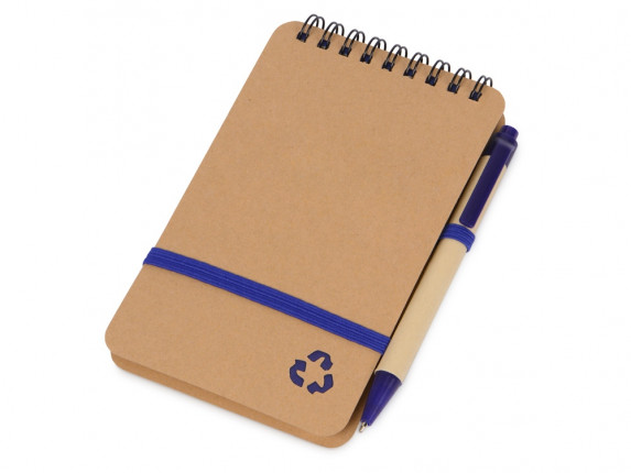 Набор канцелярский с блокнотом и ручкой Masai, 70 л. нелинованных, синий