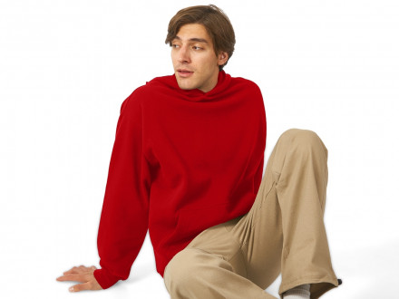 Толстовка с капюшоном оверсайз Berlin унисекс, красный