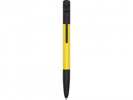 Ручка-стилус металлическая шариковая многофункциональная (6 функций) Multy, желтый
