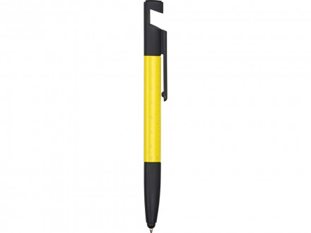 Ручка-стилус металлическая шариковая многофункциональная (6 функций) Multy, желтый