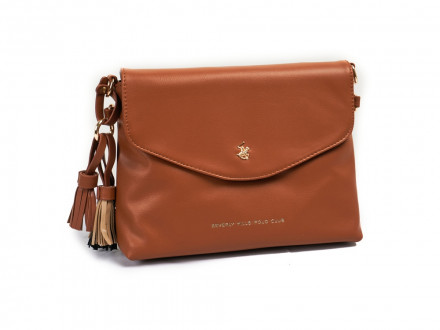 Сумка женская Beverly Hills Polo Club, коричневый/желтое золото