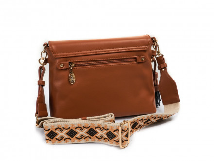 Сумка женская Beverly Hills Polo Club, коричневый/желтое золото