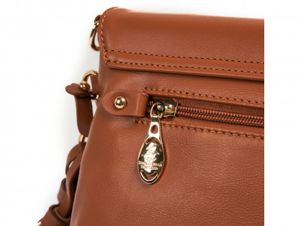 Сумка женская Beverly Hills Polo Club, коричневый/желтое золото