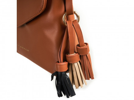 Сумка женская Beverly Hills Polo Club, коричневый/желтое золото