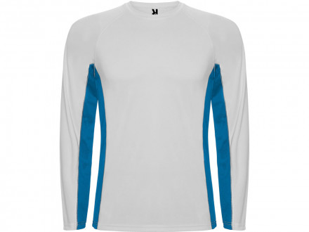 Футболка Shanghai  мужская с длинным рукавом, белый/королевский синий