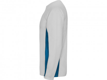 Футболка Shanghai  мужская с длинным рукавом, белый/королевский синий