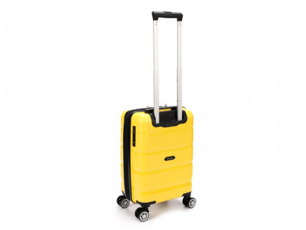 Чемодан TORBER В Отпуск, жёлтый, полипропилен, 33 х 22 х 53 см, 35 л