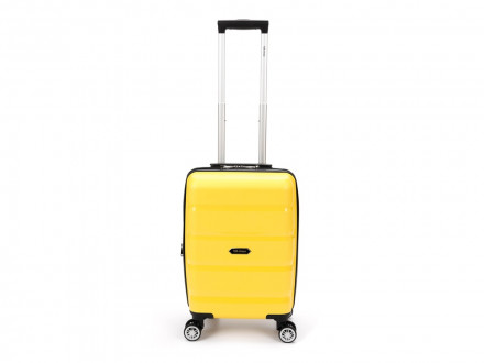 Чемодан TORBER В Отпуск, жёлтый, полипропилен, 33 х 22 х 53 см, 35 л