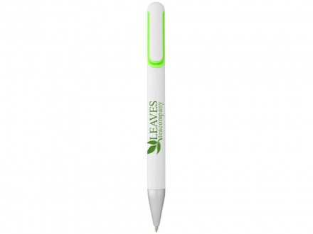 Ручка шариковая Nassau, белый/зеленое яблоко