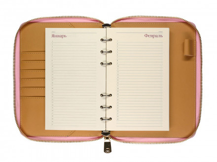 ЕЖЕДНЕВНИК недатированный А5- RIVIERA. ZEFIR (РОЗОВЫЙ ЗЕФИР)