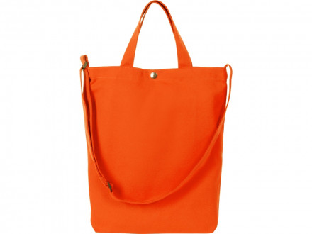 Сумка Helfer из хлопка на кнопке с регулирующейся лямкой, оранжевый