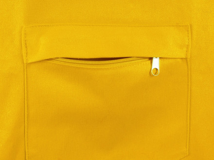 Сумка на молнии Zipper из хлопка 280 г c карманом на молнии спереди, желтый