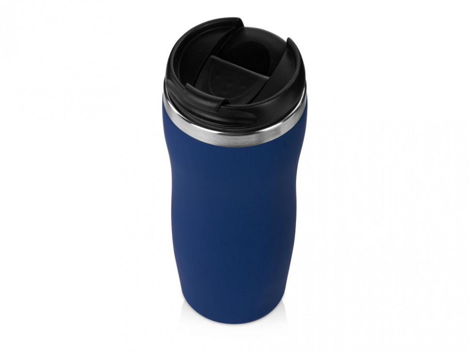 Термокружка Mony Steel 350 мл, soft touch, темно-синий