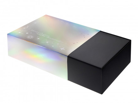 Подарочная коробка с голографическим шубером Aurora, XL, вн. размер 300х235х105 мм.