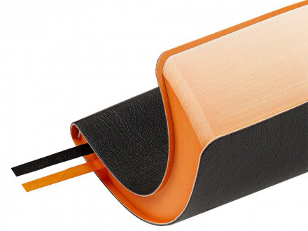 Ежедневник недатированный А5 Boston, черный (оранжевый обрез)