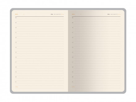 Ежедневник недатированный А5 Boston, черный (оранжевый обрез)