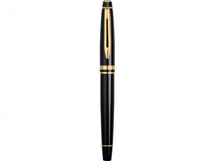 Ручка-роллер Waterman Expert 3, цвет: Black Laque GT, стержень: Fblk