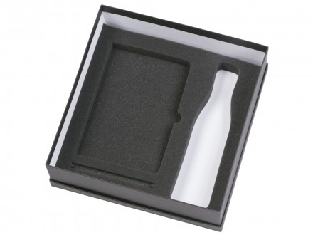 Подарочный набор c блокнотом C3, ручкой и термобутылкой, оранжевый