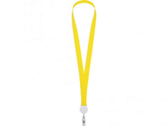 Ланьярд с ретрактором, желтый