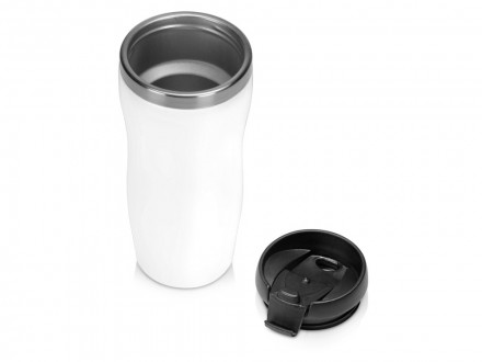 Термокружка Mony Steel 350 мл, soft touch, белый (P)