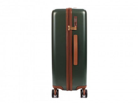 Чемодан BUGATTI Amelia, зеленый, поликарбонат / АБС-пластик, 42х24х67 см, 55 л