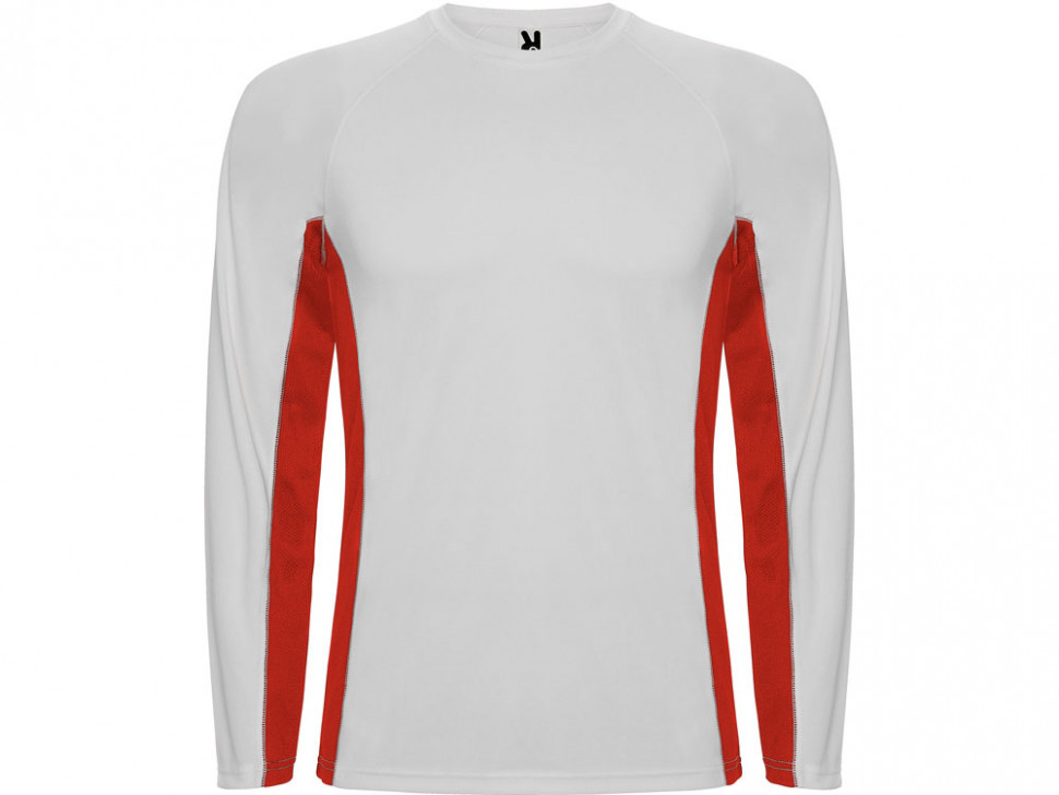 Футболка Shanghai  мужская с длинным рукавом, белый/красный