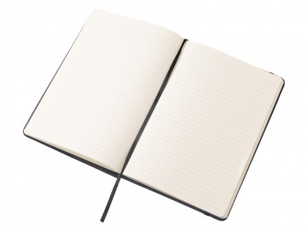 Набор блокнот А5 с магнитным держателем для ручки и подставкой для телефона и металлической шариковой ручкой NotaBene, черный