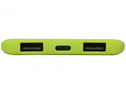 Портативное зарядное устройство Reserve с USB Type-C, 5000 mAh, зеленое яблоко