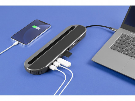 Хаб USB Type-C 3.0 для ноутбуков Falcon, черный