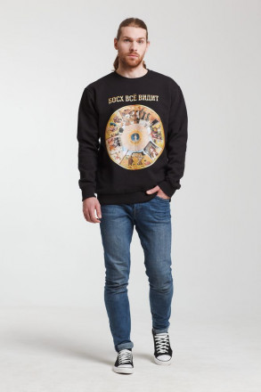 Свитшот «Слава Босху!», черный