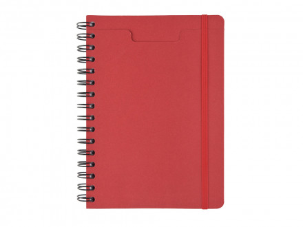 Ежедневник недатированный на гребне А5 Pragmatic, красный
