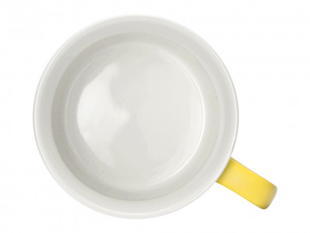 Матовая кружка Nancy 360 мл цветная снаружи, белая внутри, желтый