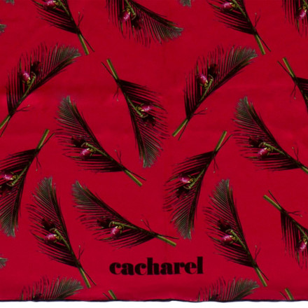 Набор Cacharel: кошелек и платок, голубой с красным