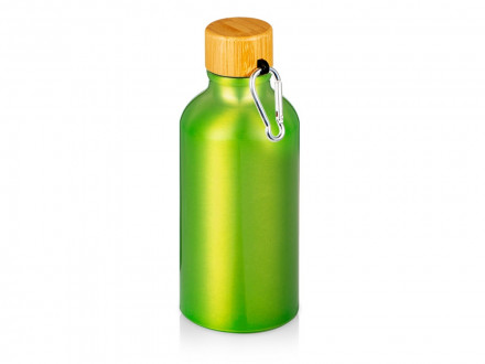 Бутылка Hip S Bamboo с карабином 400мл, зеленое яблоко