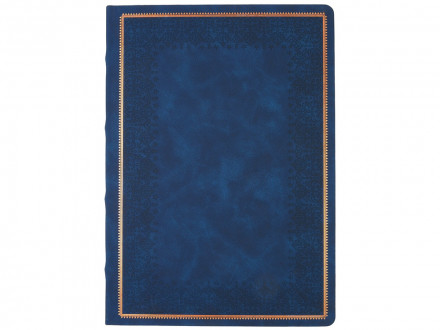 Ежедневник недатированный А4 Royal, синий с бронзовым срезом