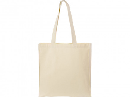 Сумка Donny из хлопка с донной складкой и парусиновыми ручками, натуральный (Р)