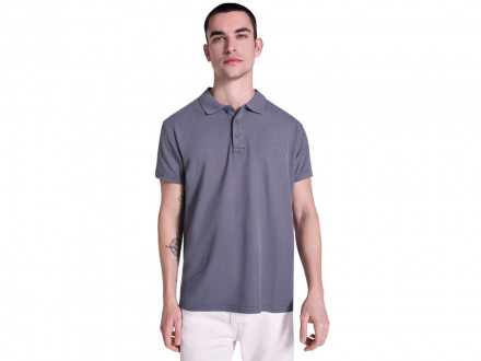 Рубашка поло Cobain унисекс, серо-голубой выстиранный