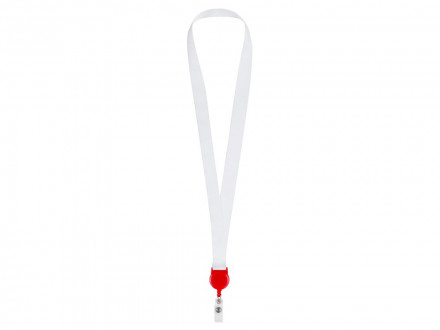 Ланъярд 2 см с ретрактором, красный