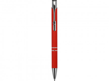 Ручка металлическая шариковая Legend Gum софт-тач, красный (Р)