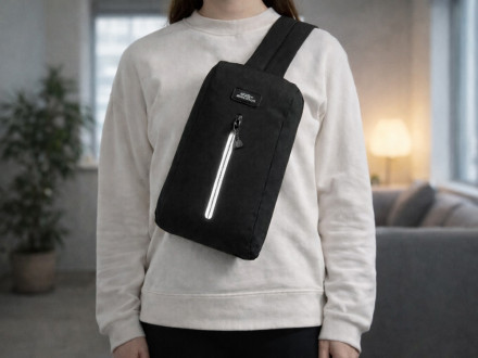 Сумка-слинг Nomad на одно плечо из водостойкого переработанного пластика, черный