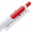 Ручка шариковая Bolide, белая с красным