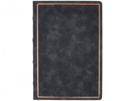 Ежедневник недатированный А4 Royal, черный с бронзовым срезом