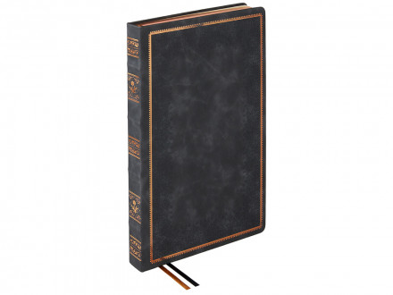 Ежедневник недатированный А4 Royal, черный с бронзовым срезом