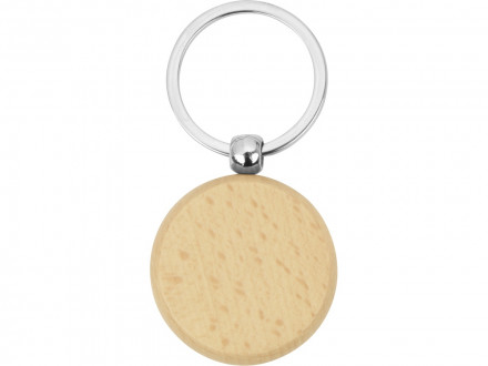 Брелок Wood RND круглый, бежевый