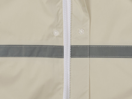 Длинный дождевик Lanai  из полиэстера со светоотражающей тесьмой, молочный