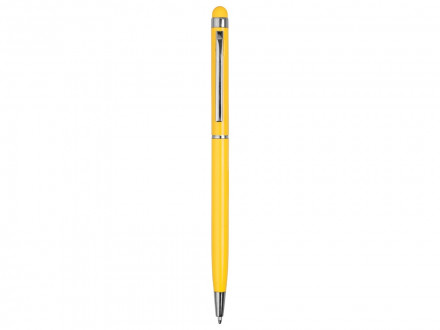 Ручка-стилус металлическая шариковая Jucy, желтый