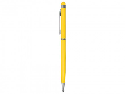 Ручка-стилус металлическая шариковая Jucy, желтый